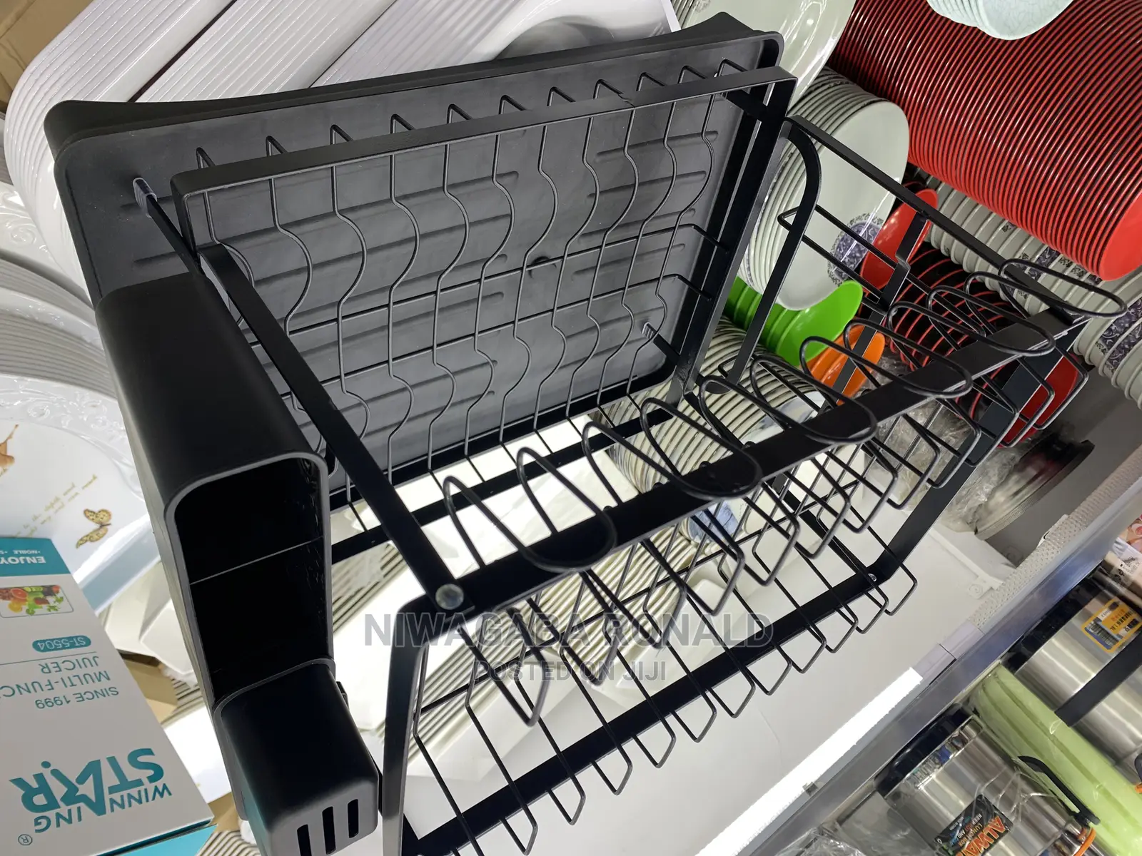 Classic Heavy Duty Plate Rack Black