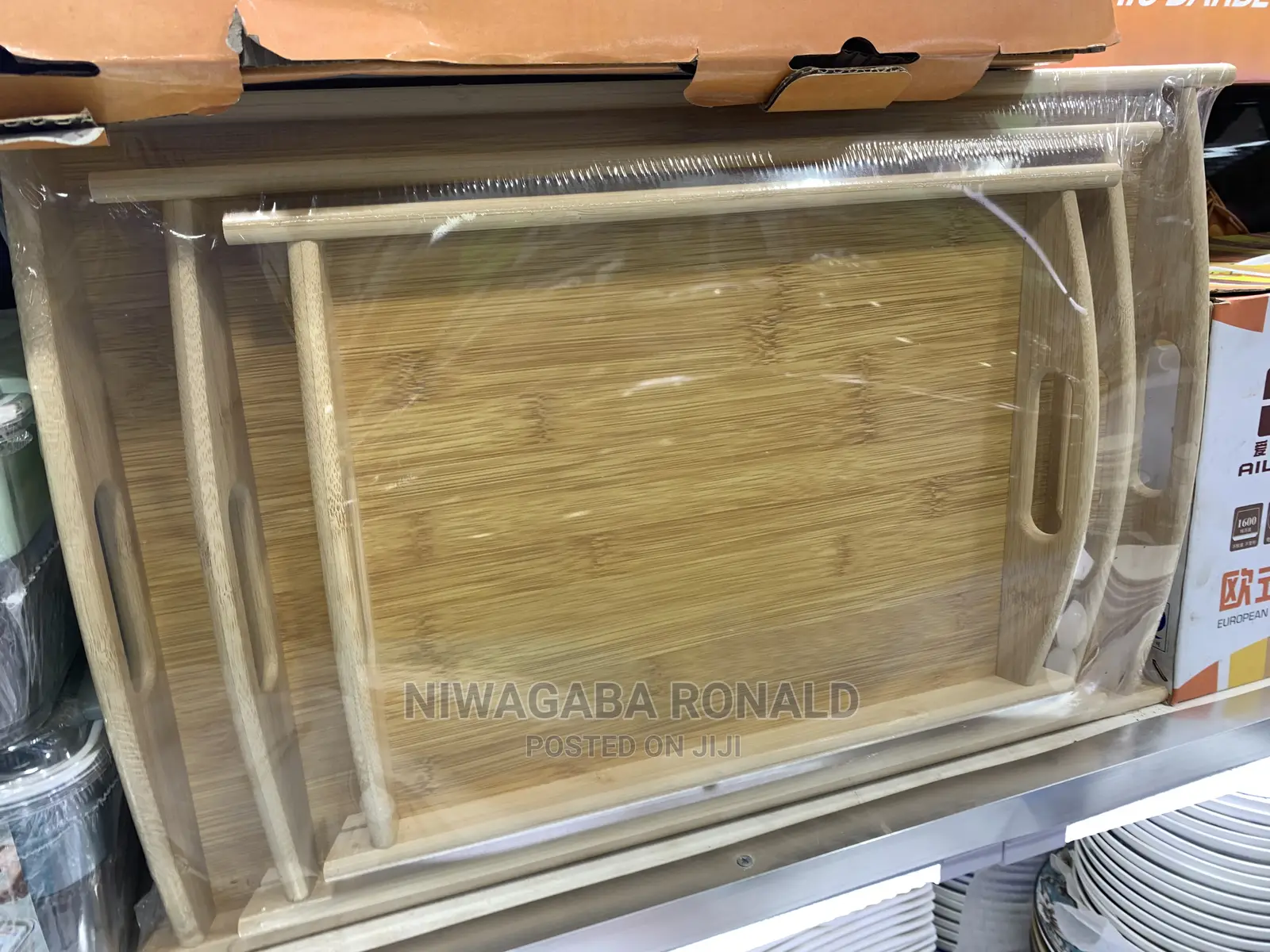 Wooden Tray Set