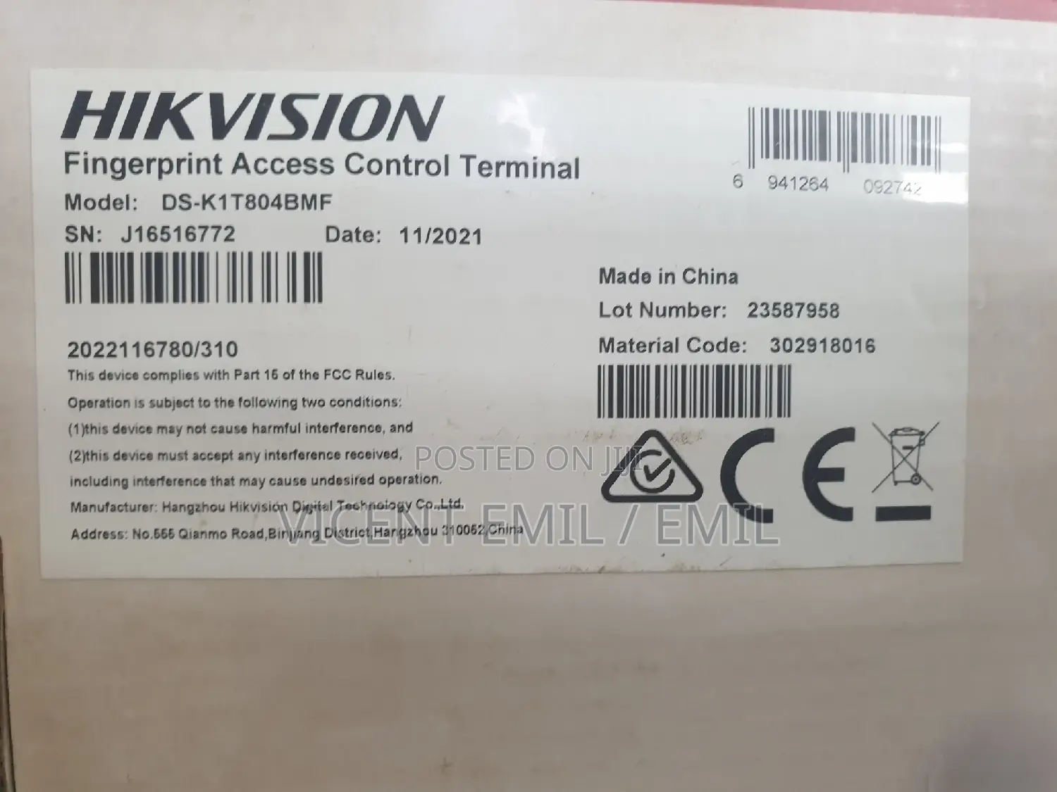 Fingerprint Access Control Terminals