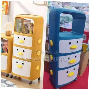 3 Tier Kids Cabinet With Shelves for Storage
