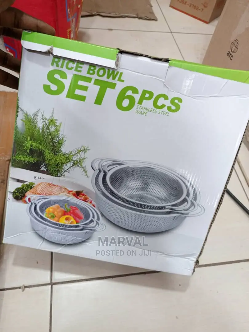6pc Stainless Steel Perforated Colander