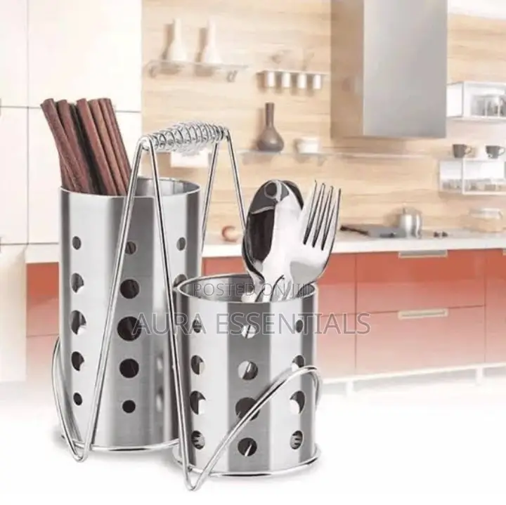 Stainless Steel Double Spoon Holder