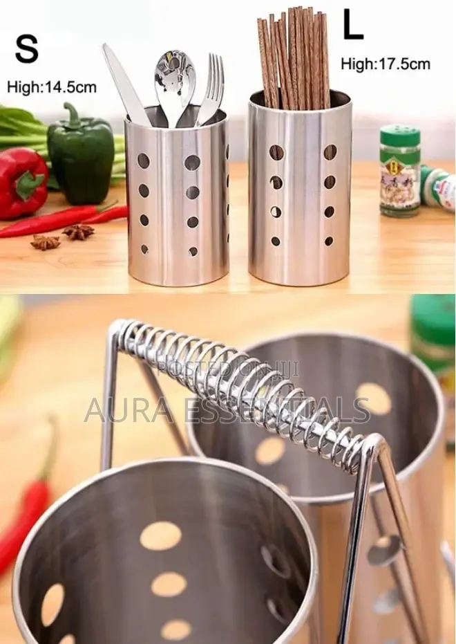 Stainless Steel Double Spoon Holder