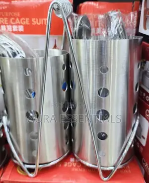 Stainless Steel Twin Cutlery Holder