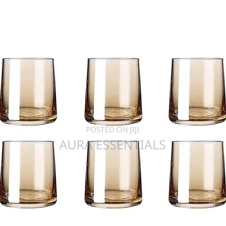 Glass Cup Colored Glass Cup Set