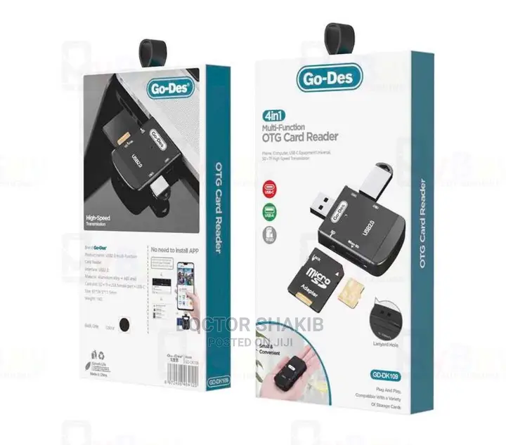 GO-DES 4 in 1 Multifunction OTG Card Reader
