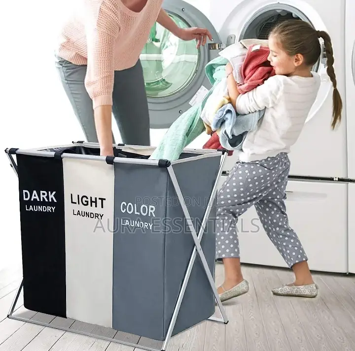 X Shaped Laundry Basket Storage Organiser