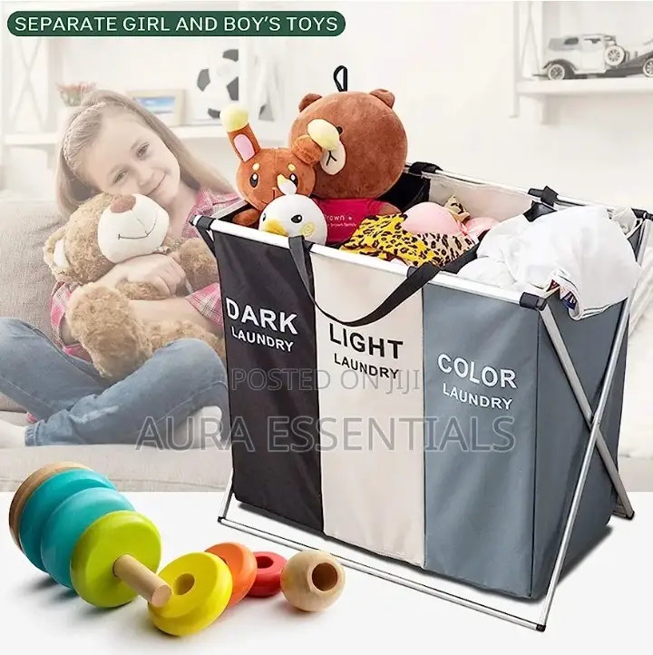 X Shaped Laundry Basket Storage Organiser