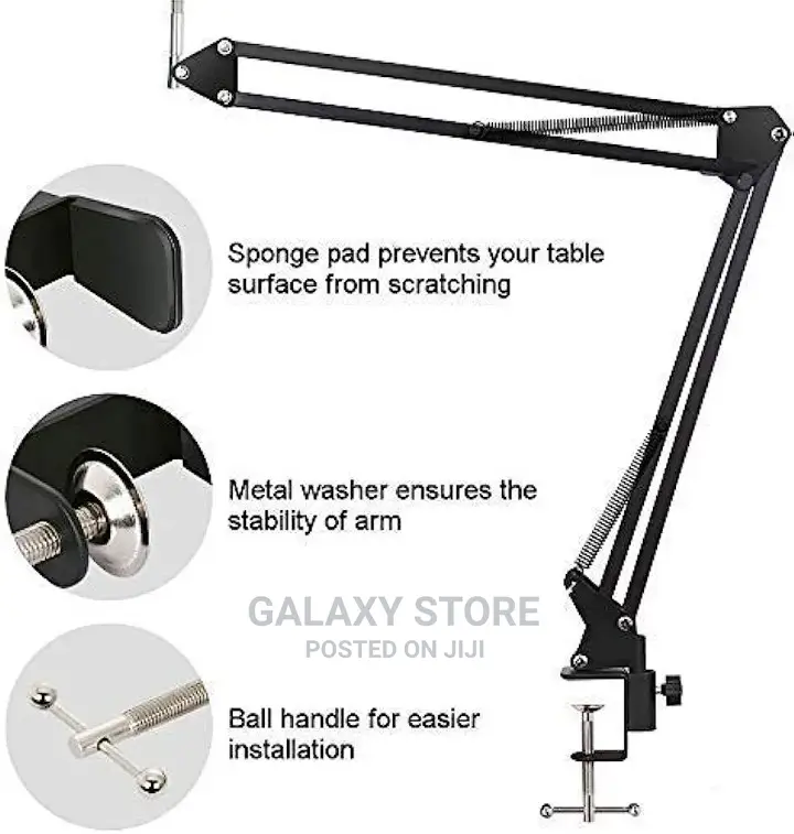 Professional Adjustable Recording Microphone Stand for Table