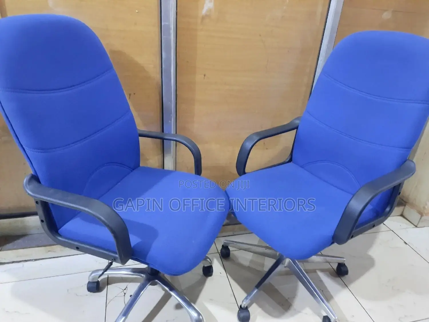 High Back Chairs, 2 Pieces