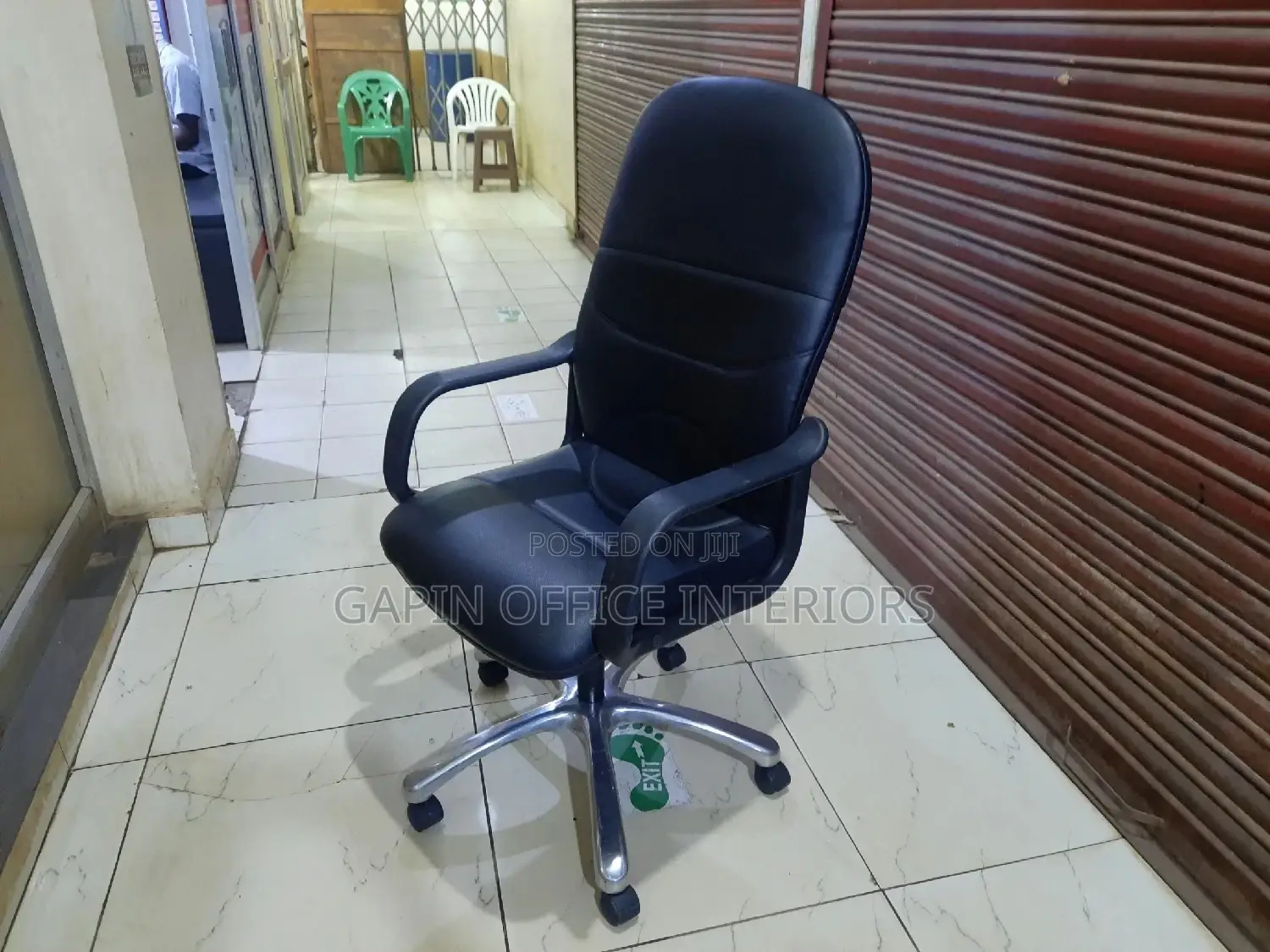 Black Long Back Chair