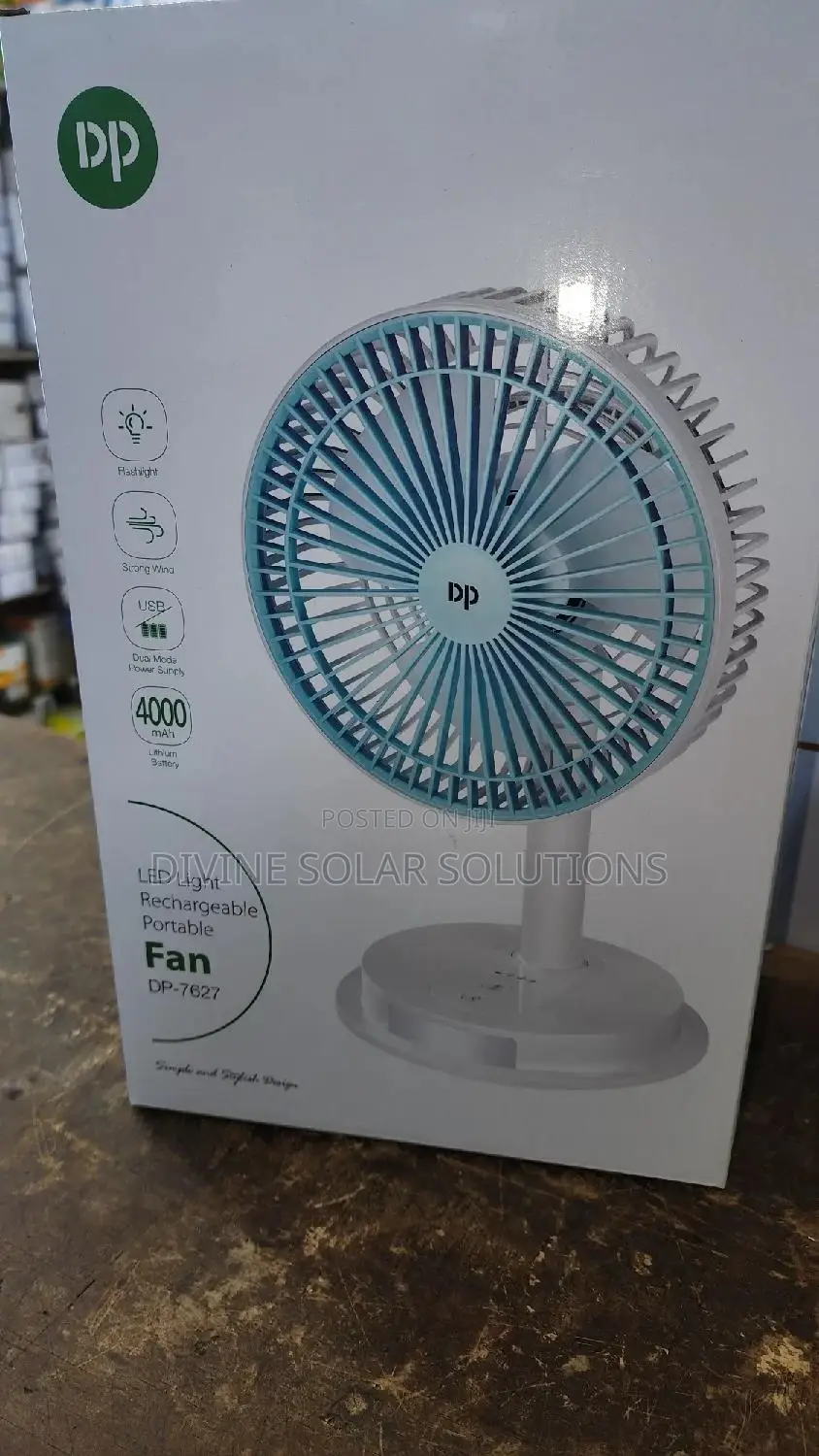 LED Light Rechargeable Portable Fan