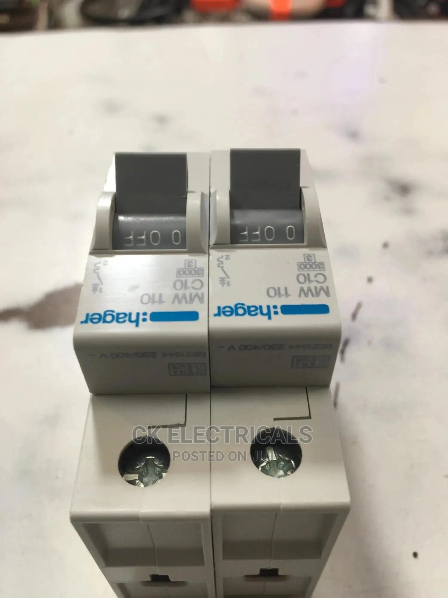 Original Hager Breakers and Double Poles(Dp) Available