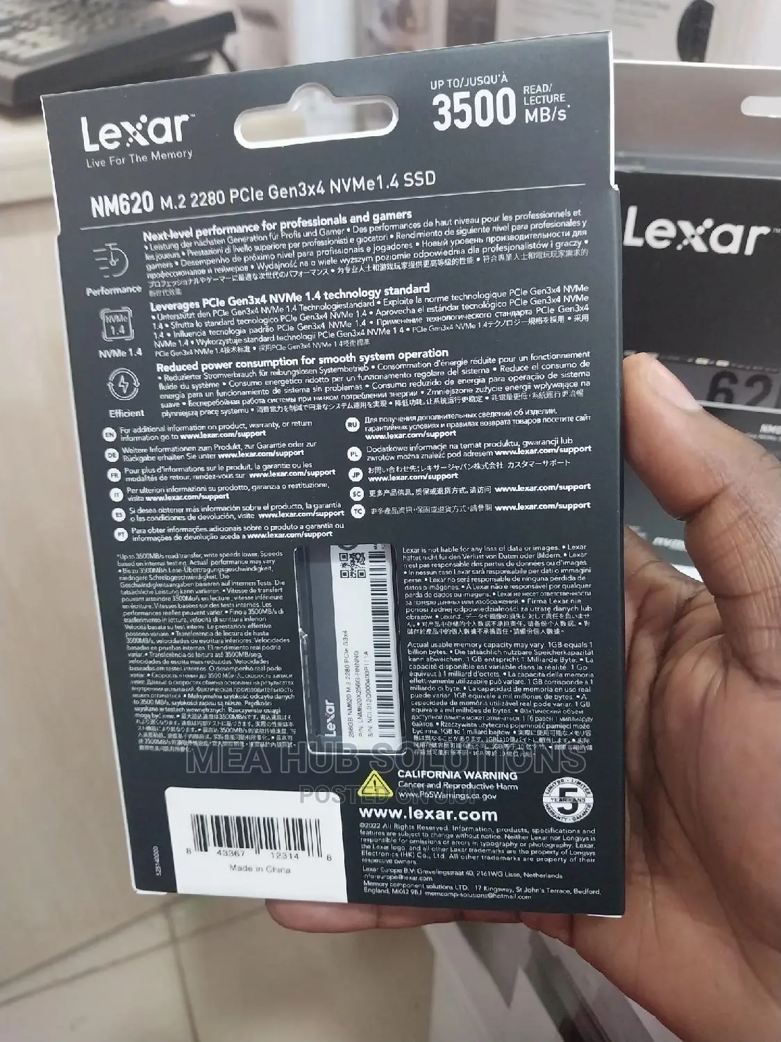 256 Lexar Nvme SSD