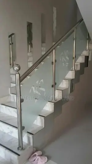 Frosted Glass Hand Railing and Stainless Steel.