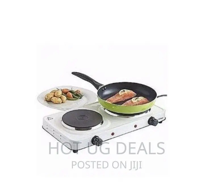 Hot Plate Solid Double Electric Cooker/Burner- White