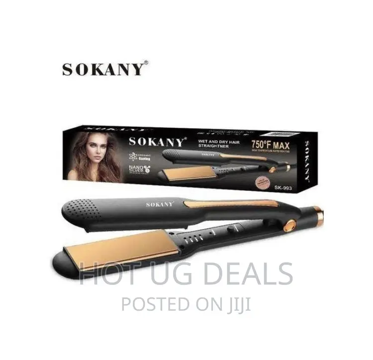 Sokany Professional Hair Straightening Iron-Black