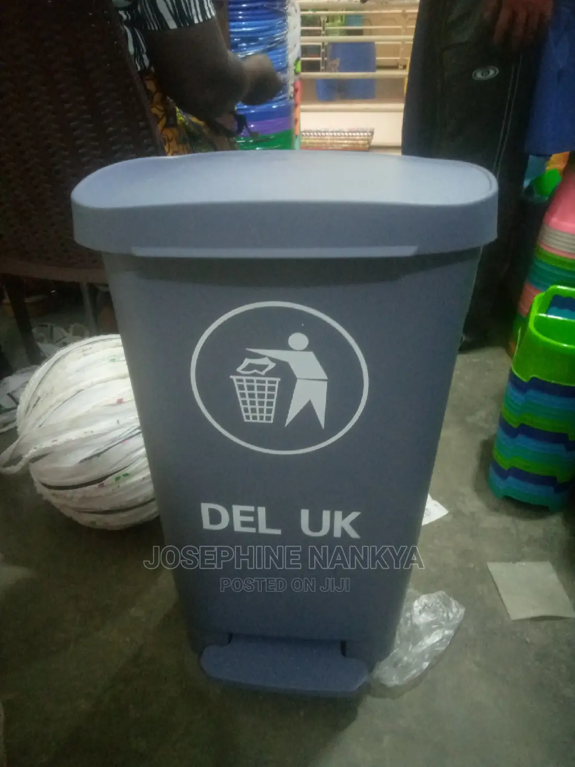 Medical Dustbin, 50 Litres, Gray