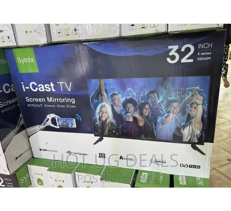 32inch Syinix Digital Frameless Tv, Inbuilt Screen Mirroring