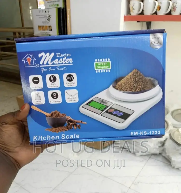Kitchen Scale 10kg With Green Light and Battery EM-KS-1233