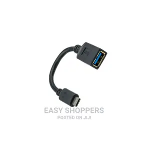 Type C to USB a Female Cable - Black