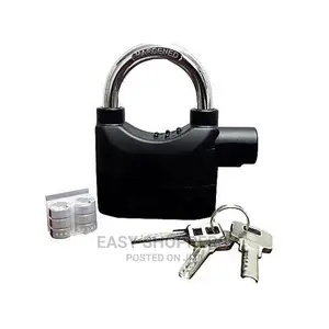 Siren Alarm Padlock - Black