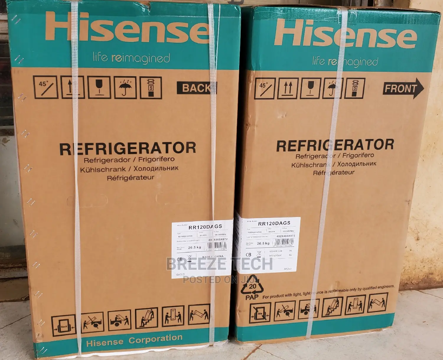 Hisense Refrigerator 120" Litres
