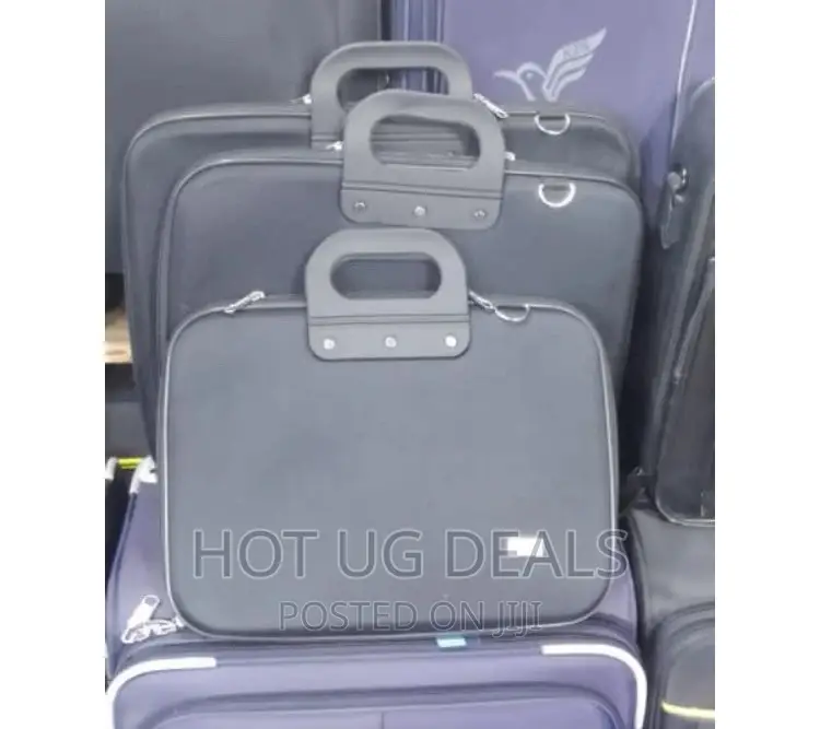 3pcs Set Of Portable Brief Case Bags - Black