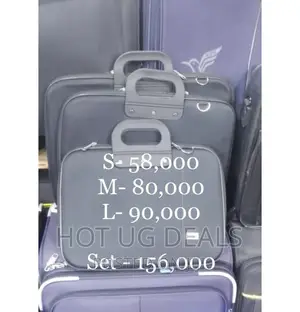 3pcs Set Of Portable Brief Case Bags - Black