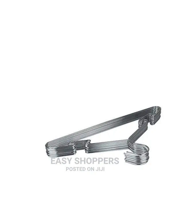 Pack of 10 Steel Hangers - Silver