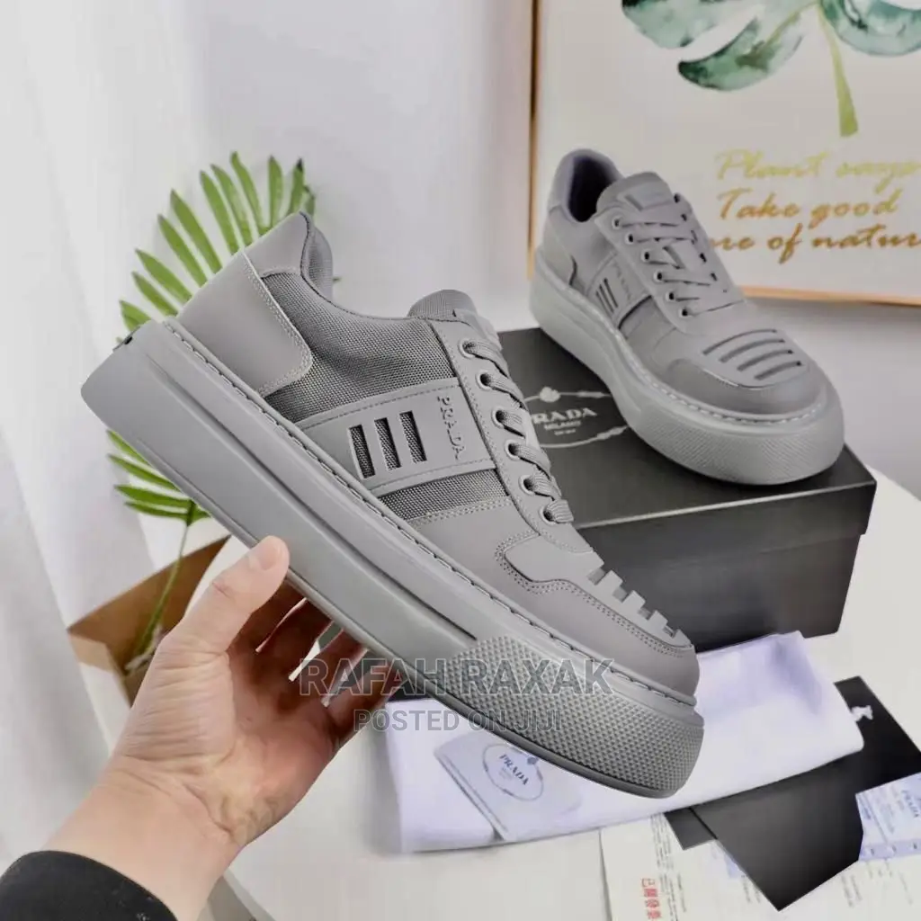 Original Classic Grey Prada Big Sole Sneaker