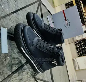 New Original Black Prada Big Sole High Top