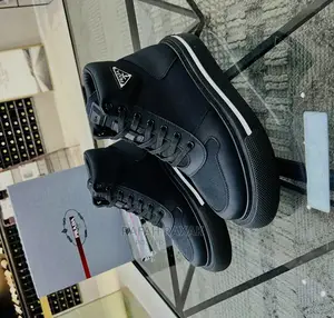New Original Black Prada Big Sole High Top