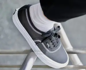 Original Classic Grey Leather Vans Off the Wall