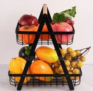 Detachable 2 Tier Fruit Basket Holder
