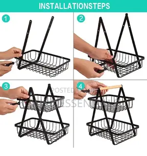 Detachable 2 Tier Fruit Basket Holder