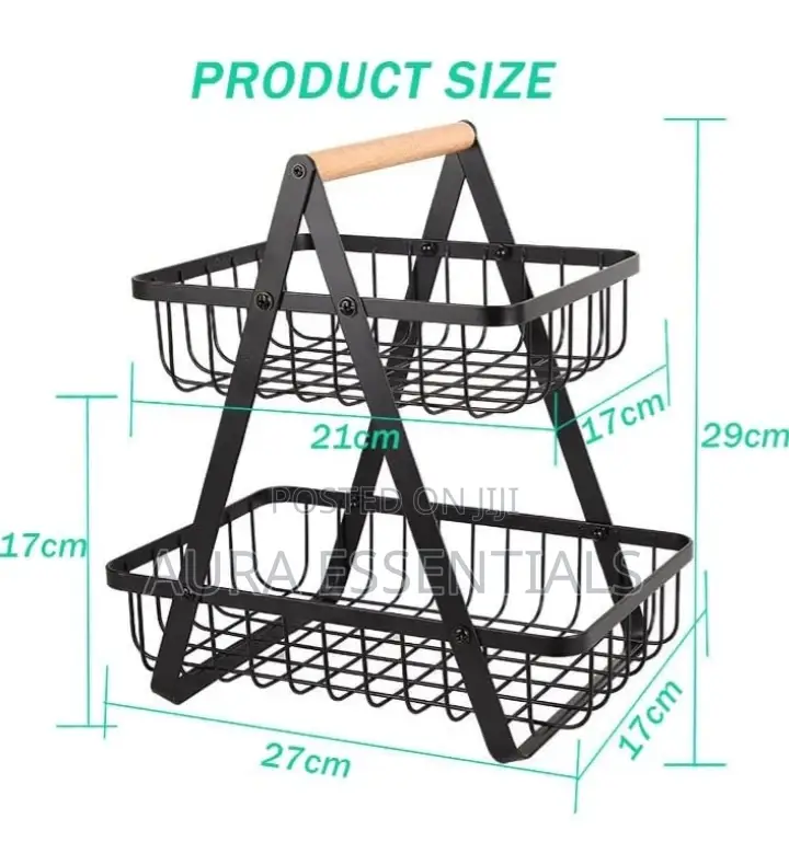Detachable 2 Tier Fruit Basket Holder