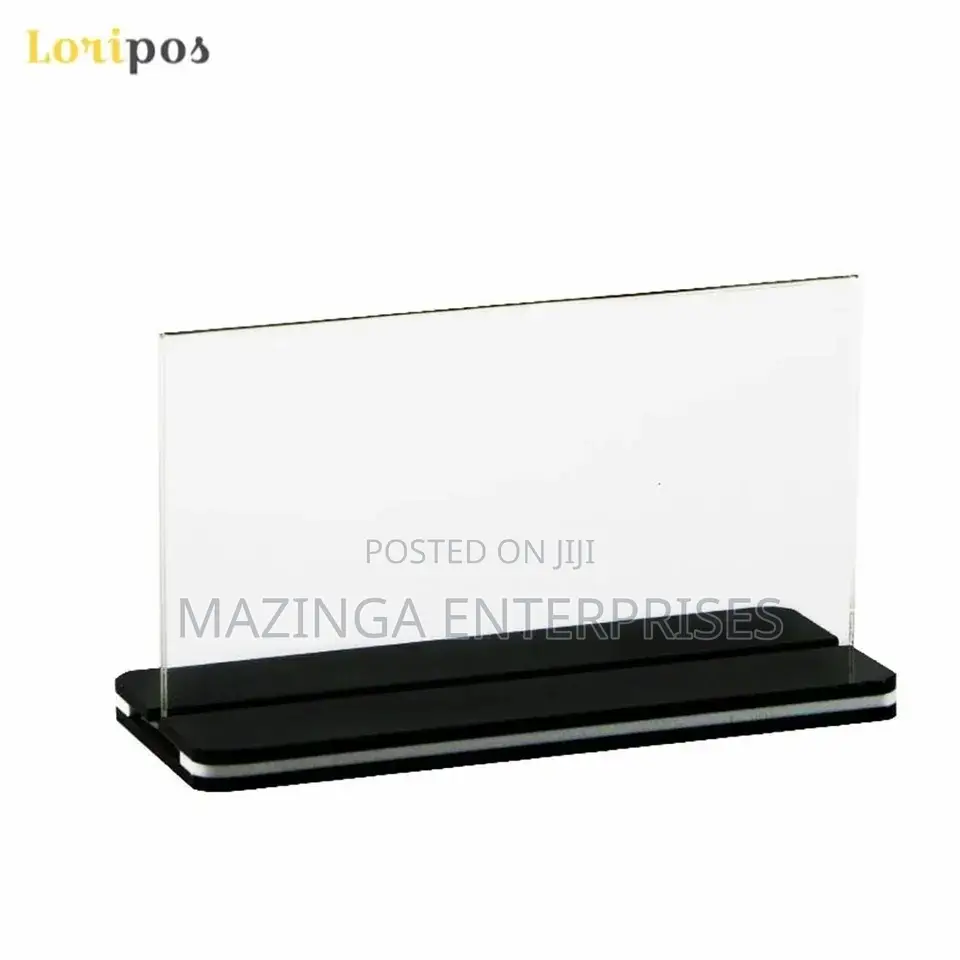 T Shaped Acrylic Corporate Table Signs