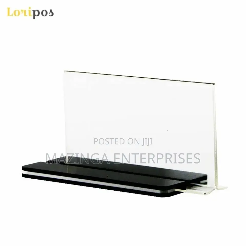 T Shaped Acrylic Corporate Table Signs