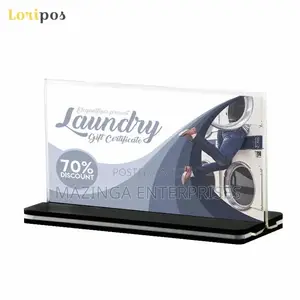 T Shaped Acrylic Corporate Table Signs