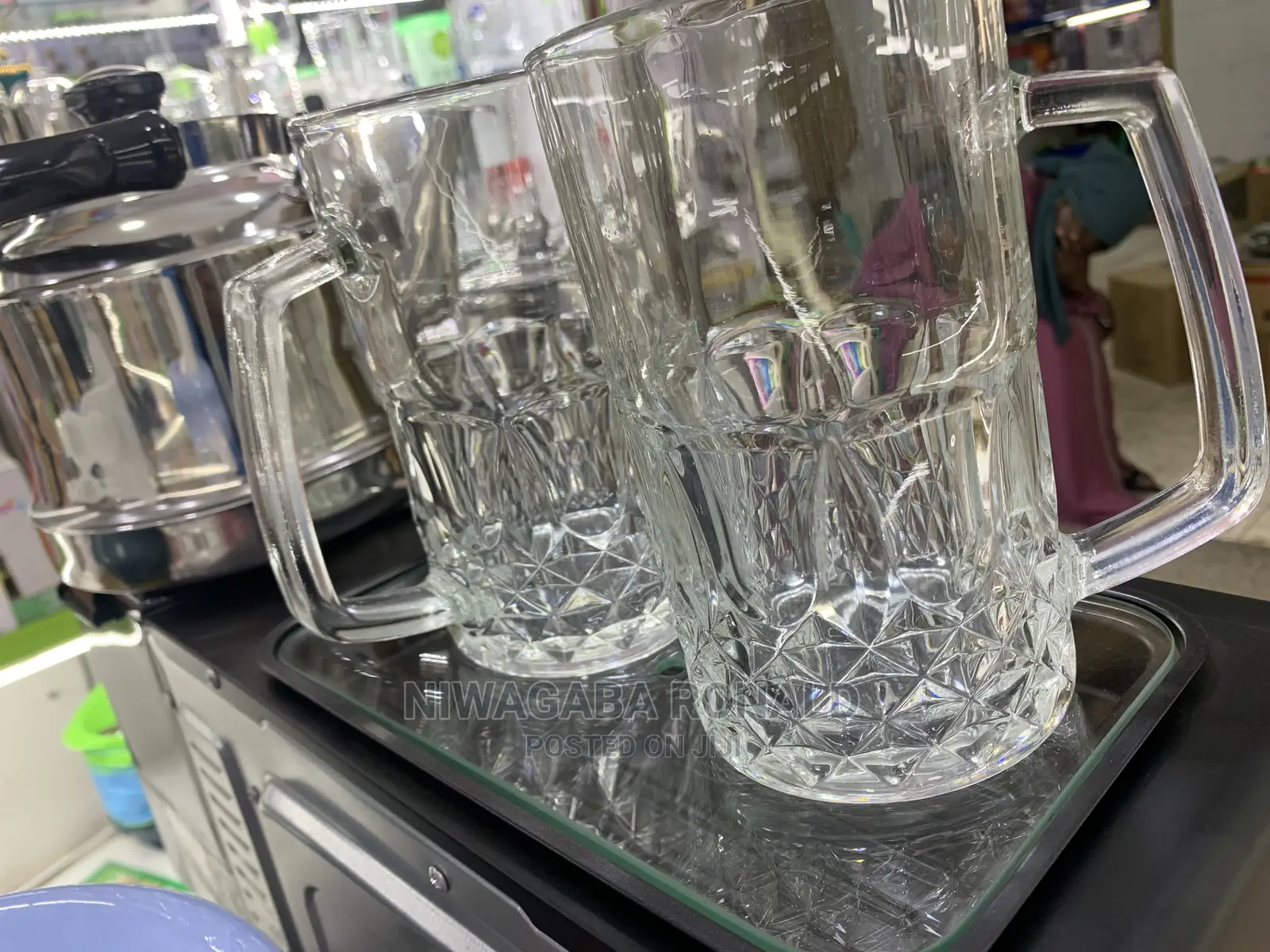 6pc Heavy Beer  Mug Glass
