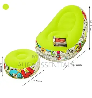 Outdoor Flocking Graffiti Pattern Inflatable Lounge Sofa