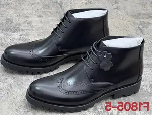 Original Black Leather Clarks Oxford Ankle Boots