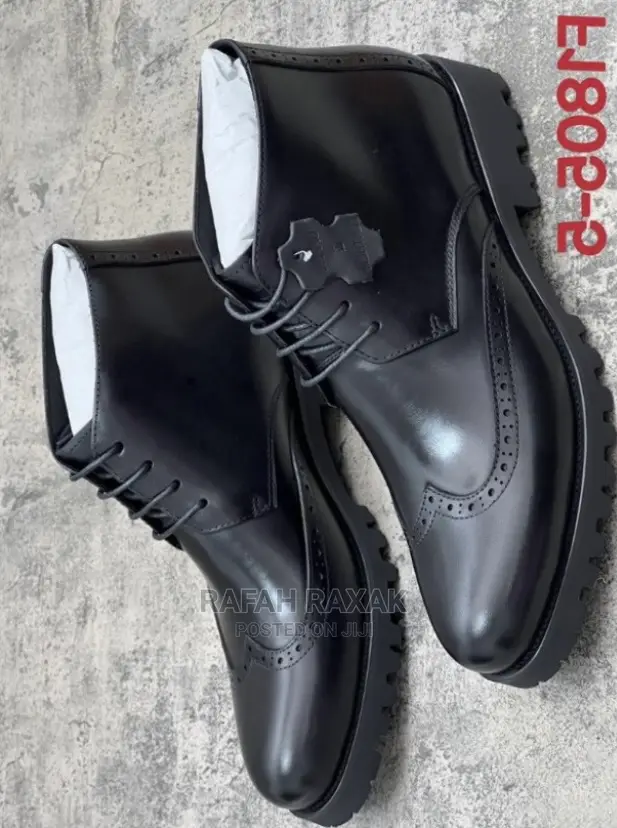 Original Black Leather Clarks Oxford Ankle Boots