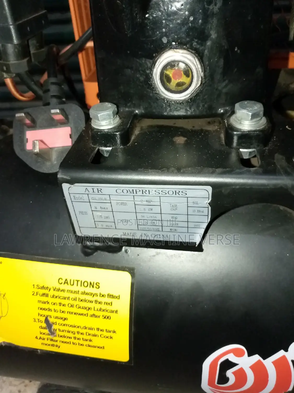 Belt Driven Air Compressor, Single Piston