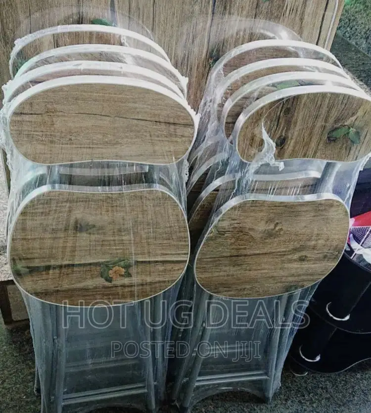 3pcs Wooden Foldable Reading Table 2 Chair - Brown