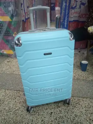 Executive 4 Double Wheel Plastic Suitcases. Large.( Blue)