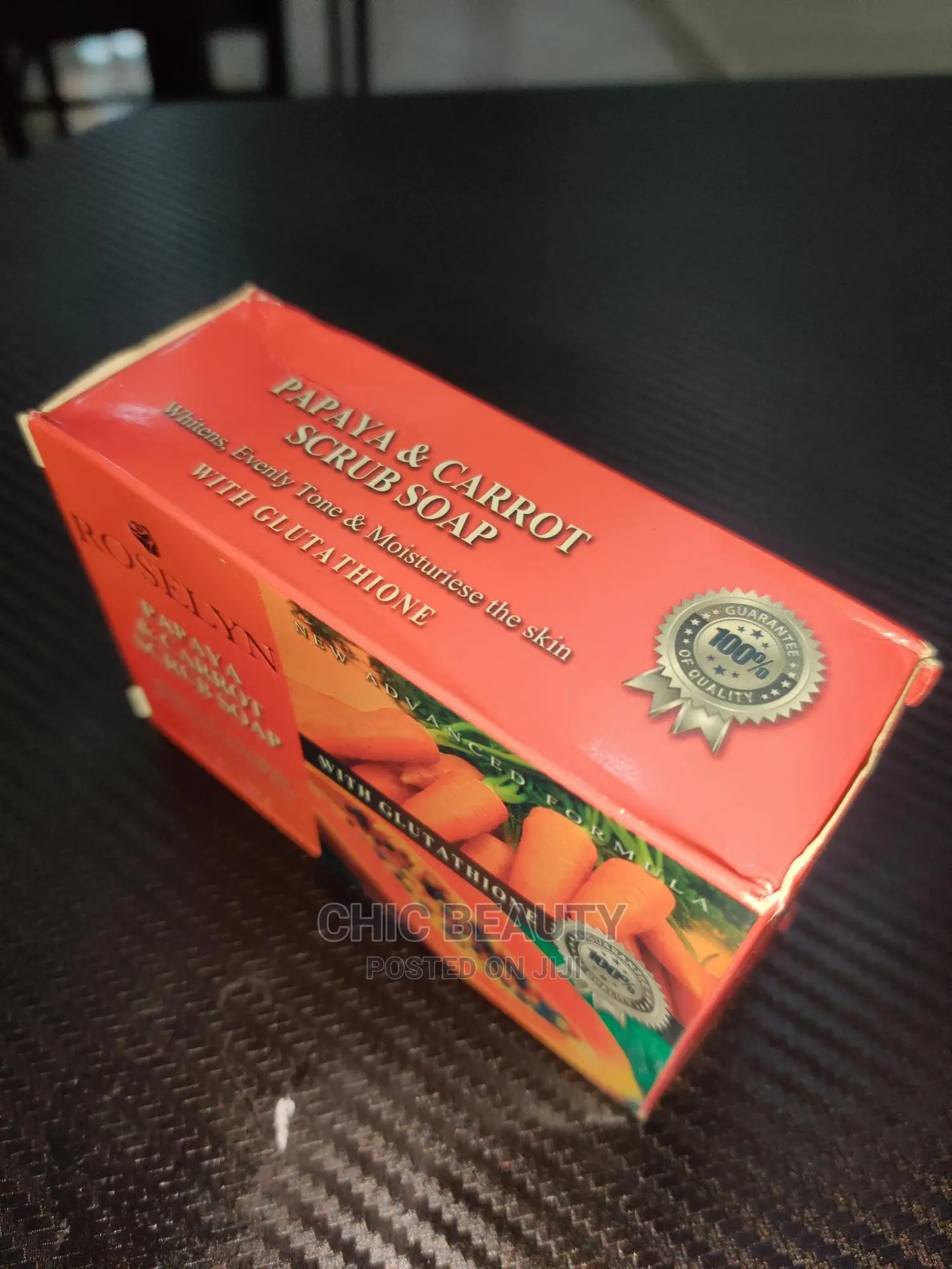 Roselyn Papaya Carrot Scrub Soap 180g Exfoliating Soap