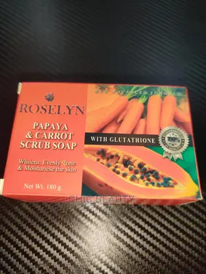 Roselyn Papaya Carrot Scrub Soap 180g Exfoliating Soap