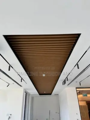 Brownish and White PVC Ceiling Designings.